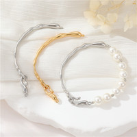 Mode 14K Or Non Fading En Laiton Bijoux Perle Bracelet Irrégulier Femmes Bracelet DIY Bracelet Accessoires