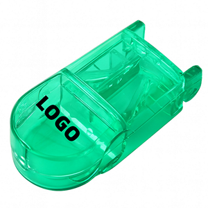 Plastic Pill Slicer Low MOQ Custom Logo Pill <b>Cutter</b> Case Secure V Grip Tablet Splitter Box Factory Supply Medicine Divider - Product Image 1