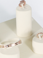Ensemble de présentoirs à bijoux Jinsky de couleur beige, présentoir à anneaux de forme spéciale, porte-boucles d'oreilles avec barre en T, présentoirs à bijoux pour vitrine