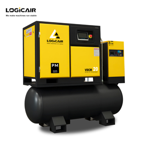 LOGICAIR 300L 500L เครื่องอัดอากาศแบบสกรูโรตารี่อุตสาหกรรม เงียบ 10HP 20HP 30HP 8 10 16 บาร์ พร้อมเครื่องทำลมแห้ง แบบพกพา ระบบหล่อลื่น - Product Image 1