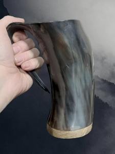 Mug en corne naturelle de haute qualité, fait main, finition polie, réutilisable, disponible à un prix excellent - Product Image 6