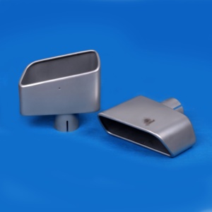 Punta de escape de pintura en aerosol <span class=keywords><strong>gris</strong></span> mate cuadrada con estilo AK para actualización de tubo de cola de silenciador de coche BMW - Product Image 2