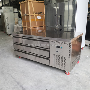 Nuovo <span class=keywords><strong>Congelatore</strong></span> Sottobanco di Alta Qualità Personalizzato con <span class=keywords><strong>2</strong></span> <span class=keywords><strong>Cassetti</strong></span>, Frigorifero Commerciale per Ristoranti, Raffreddamento ad Aria, in Acciaio Inossidabile - Product Image 3