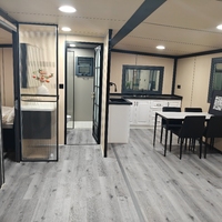 ZYBOX Maison Conteneur Préfabriquée Pliable Anti-Ouragan 20Ft 40Ft Extensible 2 3 4 5 Chambres Maison Mobile Compacte avec Terrasse