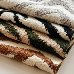 Nuevo Diseño de Tela Textil de <span class=keywords><strong>Cachemira</strong></span> con Patrón de Rayas de Zebra para Muebles de Sofá - Product Image 4