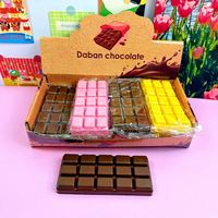 Jouet Squishy en forme de barre de chocolat multicolore, anti-stress, à rebond lent, vente en gros