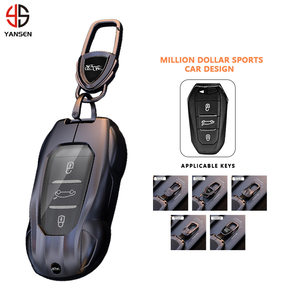 Pour Peugeot 208 308 408 2008 3008 4008 5008 Citroën C3 C4 C5 C4L C6 DS3 <span class=keywords><strong>DS4</strong></span> DS5 – Coque de clé télécommande de voiture en alliage de zinc - Product Image 1