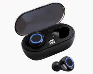 Fones de ouvido sem fios y50 y30 pro bt 5.0, fones de ouvido, display digital, à prova d' água, com botão de toque 8d