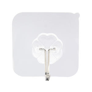 Gancho de plástico autoadhesivo Diseño transparente resistente Ganchos de plástico a prueba de agua y aceite - Product Image 1