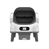 Bac à litière automatique intelligent 68L avec application Tuya, toilette pour animaux de compagnie de grande capacité pour les maisons multi-chats