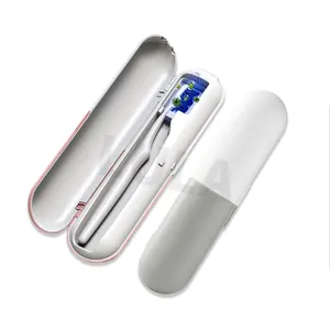 2023 New Arrival Oral Health Tooth Brush Sanitizer Holder UVC UV Sterilizing Portable Toothbrush Sterilizer Box