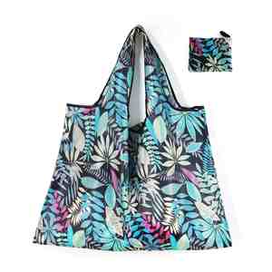 Large Capacity <b>Folding</b> Shoulder Polyester Fashion Shopping Tote Bag Animal Prints <b>Screen</b> Printing Reusable Customized Logo - Product Image 4