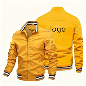 High Quality Polyester Cotton Motorcycle Jacket Windproof Breathable Stand <b>Hip</b> Hop Baseball Style Trendy Urban Streetwear Casual - Product Image 2
