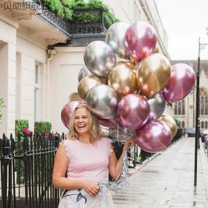On Sale Pack of 1g 5 9 10 Inch 2.5g Huge 12 in 3.2g 12" 3.5g 3.5 Grams Balon Solid Pearl Colour Metallic Latex Chrome <b>Balloon</b> - Product Image 5