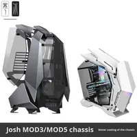 Qiaosibo MOD53 Split Refroidissement par eau EATX Mecha Warrior Alien Case Gaming DIY Acrylique PC de bureau avec ventilateur Stock