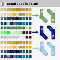 Chaussettes en coton tricotées avec logo personnalisé de fil de luxe de haute qualité OEM Hommes Femmes Chaussettes Crew respirantes au design personnalisé