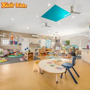 Xiair móveis de madeira infantil, conjunto de sala de infância, mobiliário infantil, sala de infância, montessori, mesa e cadeira