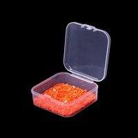 Vente en gros de boîtes de rangement carrées pour accessoires multifonctions, petites boîtes de rangement transparentes en plastique avec couvercle rabattable