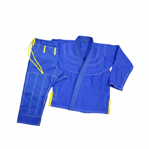 Kimono de Jiu Jitsu Brasileño Azul Unisex Personalizado, Marca OEM, Origen Pakistán, para Entrenamiento de Artes Marciales y Karate - Product Image 2