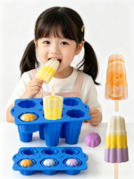 Moule à glaces empilable en silicone, idéal pour enfants et adultes, outil de fabrication de glaces pour pique-nique en extérieur, moule à glaçons en silicone
