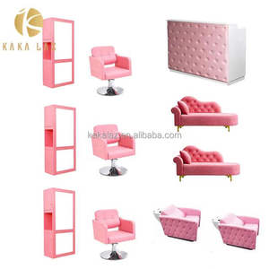Équipement de salon rose, chaises de salon, meubles, équipement de <span class=keywords><strong>coiffure</strong></span>, salon de <span class=keywords><strong>coiffure</strong></span> - Product Image 1