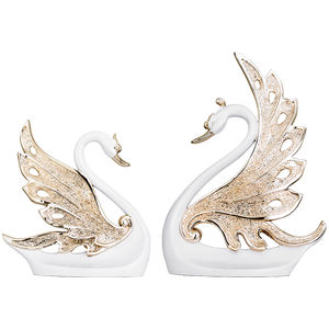 Đám Cưới Trang Trí Nội Thất Thủ Công Mỹ Nghệ Tùy Chỉnh Cặp Vợ Chồng Lớn Tượng Thiên Nga Nhựa - Product Image 4