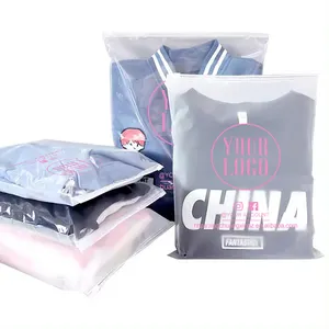 CTCX Sacs En Plastique Custom Clothing Ziplock Bags Printed Frosted Pvc Zipper Bag Plastic Zip Sac Plastique Custom Zip Bag