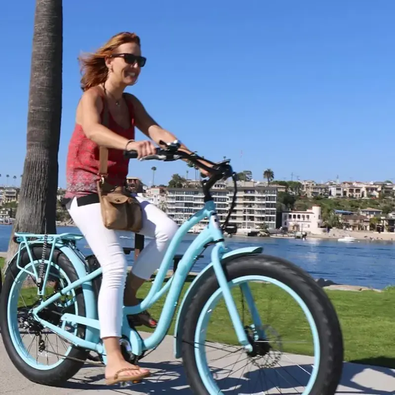 Entrepôt européen et américain Offre Spéciale vélo électrique 1000w 48v vélo de plage cruiser CE gros pneu e-bike 26 pouces vélo pour femmes