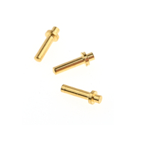Broche en laiton sur mesure plaquée or véritable, broche de contact en laiton et cuivre pour composants de circuits imprimés électriques, broche de relais en cuivre, broche de diode en cuivre