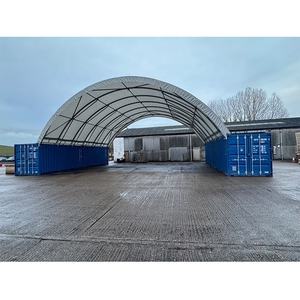Abri de conteneur de 40 pieds personnalisé en tissu PVC imperméable pour l'extérieur, type tunnel, pour expédition - Product Image 3