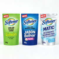 Pochettes souples personnalisées avec bec verseur pour lessive liquide et en poudre, formats 500ml, 1L, 2L, 5L, 10L