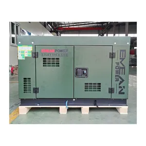 เครื่องกําเนิดไฟฟ้าดีเซล 10 kv ดีเซล 10kva กันเสียงสิบกิโลวัตต์เท่านั้นเครื่องกําเนิดไฟฟ้า 10kw 380v