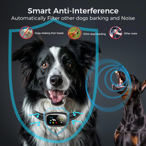 Collier anti-aboiement pour chien AI avec 4 modes d'entraînement Bip Vibration et choc statique IP67 Collier anti-aboiement pour tous les chiens de contrôle des aboiements - Product Image 5