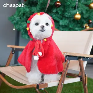 Vacances adorables chien et chat vêtements manteau vêtements pour animaux de compagnie chien costume de noël