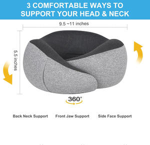 Anhui dispenser bantal leher perjalanan, busa memori portabel bentuk U untuk penggunaan di pesawat - Product Image 6