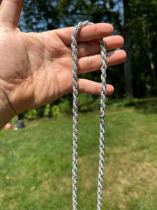 Collar de Cadena de Cuerda BRILLIANT DIAMANT, Joyería de Regalo Unisex de Moda, Estilo Hip Hop Lujoso, 13.5-23.5 CT, Más Vendido - Product Image 3