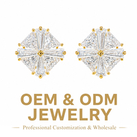 Boucles d'oreilles clous plaquées or éblouissantes, motif soleil, cristal baguette, croix, taille triligne, étoile scintillante, bijoux de mode pour femme, cadeau