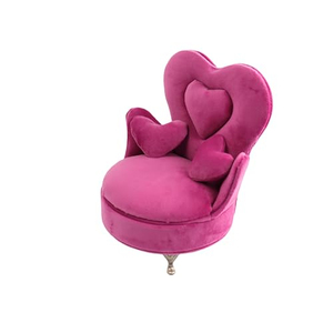Sofa-Style <b>Velvet</b> <b>Jewelry</b> <b>Box</b> with Magnetic Snap Closure and Mirror for Storing Rings and Necklaces - Product Image 1