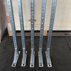 420mm Length Zinc Plated Unbraced Cantilever <b>Brackets</b> Wall Plate Welded on 27x18x1.2mm C Shape Profile for Simplify Fixing - Product Image 4