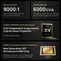 Projecteur XGIMI X50 Ultra 4K Android 13 avec zoom optique 2X sans perte, installation flexible de niveau professionnel, 6000 lumens ISO