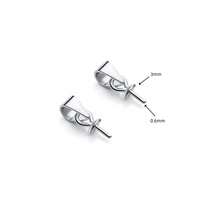 925 argent Sterling vis oeil broche Bail haut percé perles embout pour bricolage charme pendentif connecteurs fabrication de bijoux