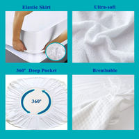 Protège-Matelas Personnalisé Lavable, Silencieux, Antidérapant, en Coton Éponge, Imperméable