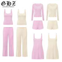 Fabricant pour l'impression personnalisée Pijamas Femme Modal Coton Pointelle Vêtements de nuit Pyjamas Femme Pjs Pj Pyjamas pour femmes Ensembles