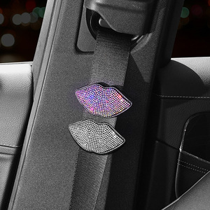 Nouveau Clip de Fixation de Sécurité pour <span class=keywords><strong>Ceinture</strong></span> de Sécurité en PU avec Diamants, Réglable et Élastique, pour Femmes Enceintes, Ajustement Universel pour Voiture - Product Image 3
