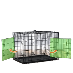 Puppy Box Kooi Ademend Metaal En Ijzer Hond Kat Hok Konijn Pen Huis Met Plastic Bakje Voor Kippen Coop Run Hok - Product Image 4