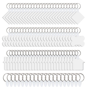 Impression recto verso pour porte-clés photo brillant DIY, blancs de sublimation par transfert thermique, porte-clés en MDF - Product Image 2