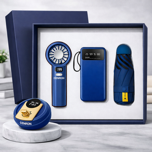 High Value Corporate Gift Set Tumbler Fan Power Bank for Client Giveaway and Promotion