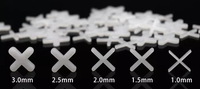 Produit phare : Entretoises de carrelage 2,5 mm d'épaisseur, système de nivellement, emballage en carton bleu, longueur 21 mm, version améliorée et épaissie, différentes tailles