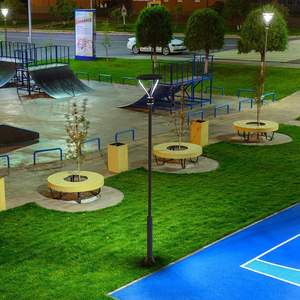 Lampadaire LED <span class=keywords><strong>OEM</strong></span> ODM 25w, éclairage de paysage, clôture, chemin, jardin extérieur, lampadaire solaire Led avec poteau - Product Image 6