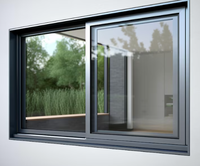 Ventanas de Aluminio con Doble Acristalamiento Optima, Ventanas Abatibles de Aleación de Aluminio Resistentes al Viento para el Hogar